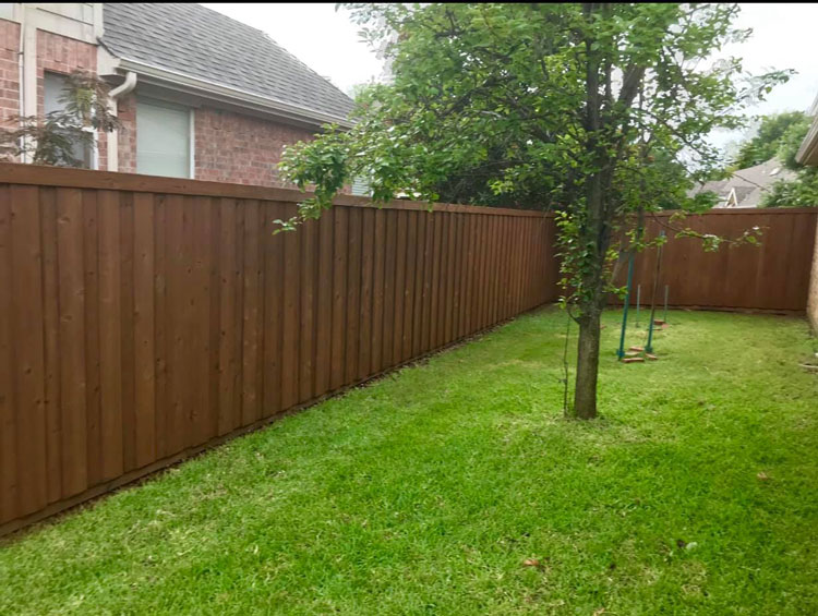 power washed fence