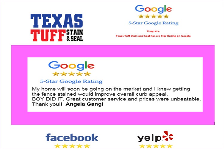 Texas Tuff Stain & Seal Testimonials