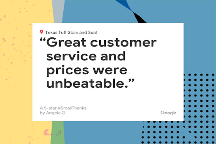 Texas Tuff Stain & Seal Testimonials